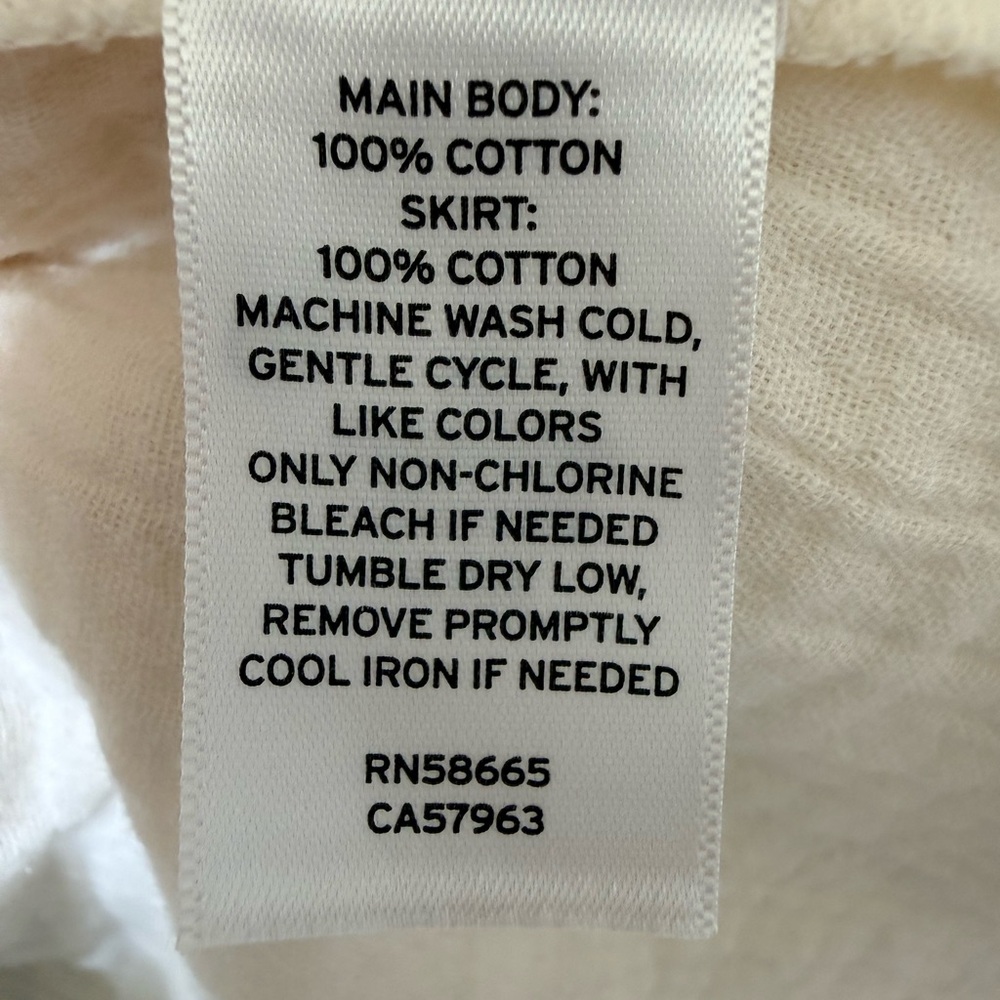 Caslon Ruffle Trim Shift Dress XS Ivory Cream Pristine New With Tags BOHO - Picture 7 of 7